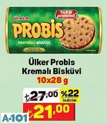 ÜLKER PROBİS KREMALI BİSKÜVİ 10X28 G ÜLKER PROBİS KREMALI BİSKÜVİ 10X28 G